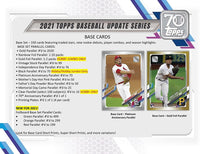 2021 Topps Baseball UPDATE Series Retail Box of 24 Packs
