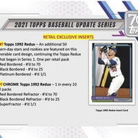 2021 Topps Baseball UPDATE Series Retail Box of 24 Packs