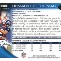 Demaryius Thomas 2010 Topps Football Series Mint ROOKIE Card #275