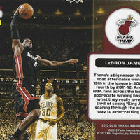 2012 2013 Panini Threads High Flyers Insert Set with Lebron James and Kobe Bryant Plus