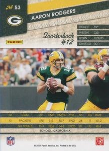 2011 Panini Threads Football Series Complete Set with Tom Brady and Aaron Rodgers Plus