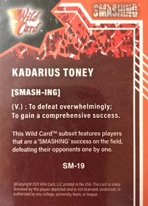 Kadarius Toney 2021 Wild Card Alumination Smashing Red Mint Rookie Card #SM-19  Only 99 Made
