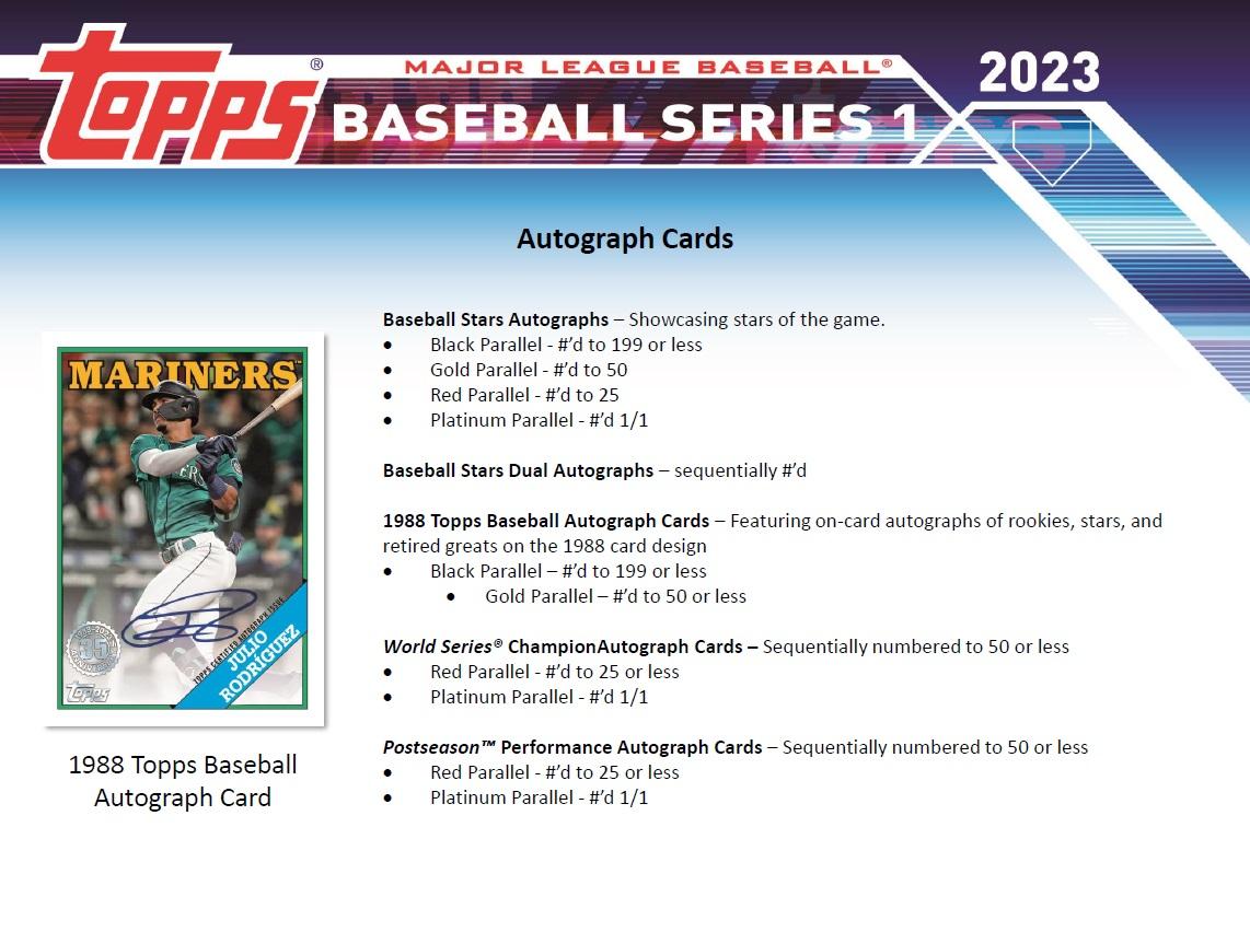 2023 Topps Series 1 BRYCE HARPER 1988 Topps Baseball Autographs PLATINUM  1/1