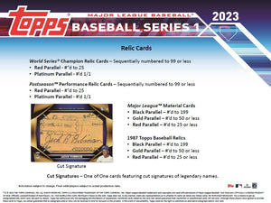 2023 Topps Baseball Series One Hanger Box of 67 Cards