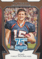 Tim Tebow 2010 Topps 75th NFL Draft Mint ROOKIE Card #75DA-12
