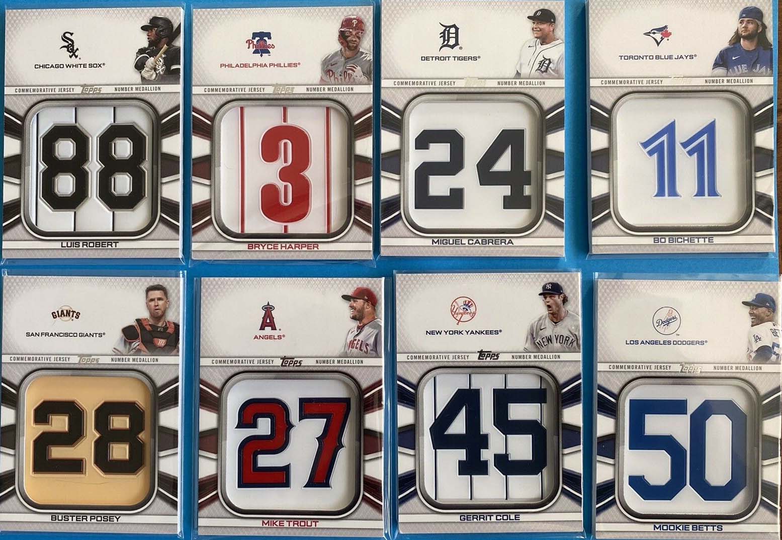 2022 Topps Series 1 MIKE TROUT Player Jersey Number Medallion Card # JNM-MT