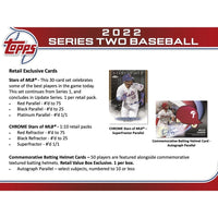 2022 Topps Baseball Series 2 Factory Sealed Blaster Box with an EXCLUSIVE Player Jersey Number Medallion Commemorative Relic
