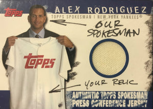 Alex Rodriguez 2005 Topps Spokesman Authentic Press Conference Jersey (White)