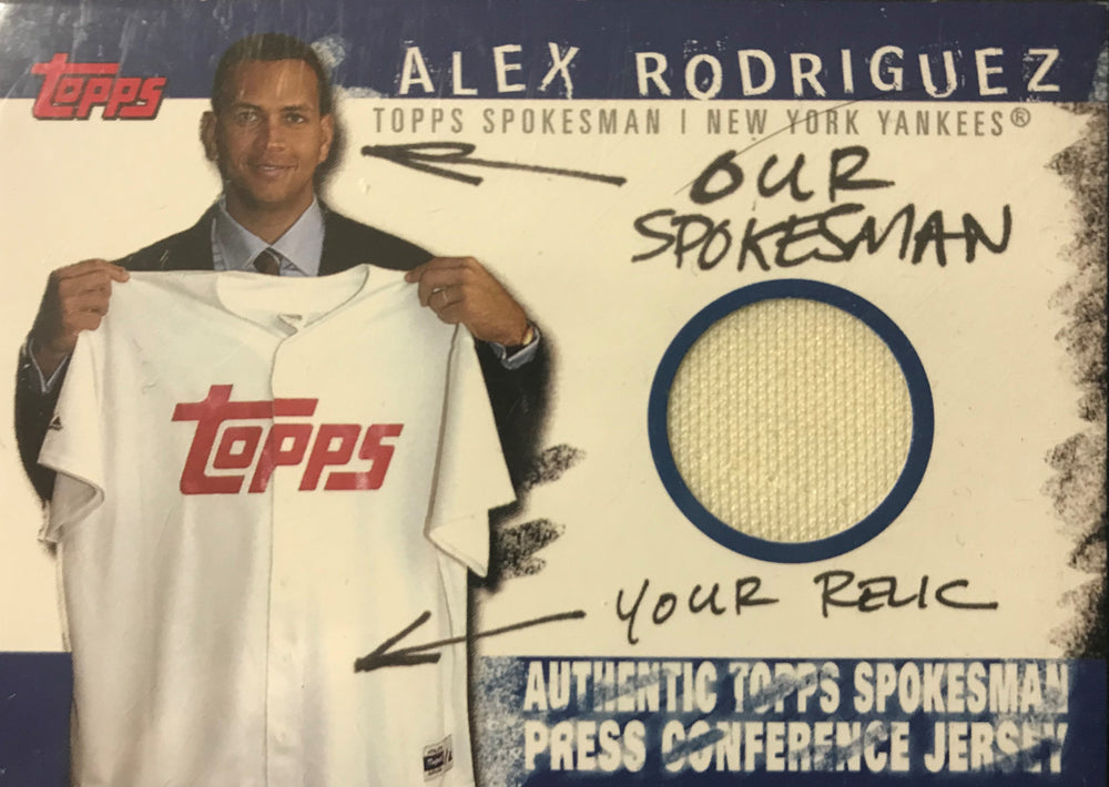 The Strictly Mint Card Co. Inc. Alex Rodriguez 2005 Topps Spokesman Authentic Press Conference Jersey (White)