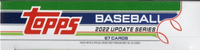 2022 Topps Baseball UPDATE Series 67 Card Hanger Box
