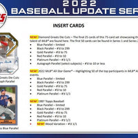 2022 Topps Baseball UPDATE Series Factory Sealed Blaster Box with an EXCLUSIVE Commemorative BATTING HELMET Relic Card