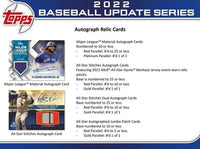 2022 Topps Baseball UPDATE Series Factory Sealed Blaster Box with an EXCLUSIVE Commemorative BATTING HELMET Relic Card
