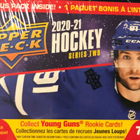 20 Box Sealed CASE of 2020 2021 Upper Deck Series Two Hockey Blaster Boxes with Dazzlers Green cards