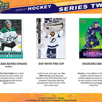 20 Box Sealed CASE of 2020 2021 Upper Deck Series Two Hockey Blaster Boxes with Dazzlers Green cards