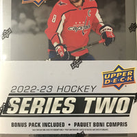 2022 2023 Upper Deck Hockey Series Two Factory Sealed Unopened TIN with an Exclusive Bonus 3 Card O Pee Chee Rookie Pack
