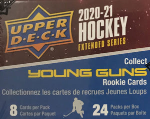 2020 2021 Upper Deck Hockey EXTENDED Series Retail 24 Pack Box with possible Young Gun Rookie Cards