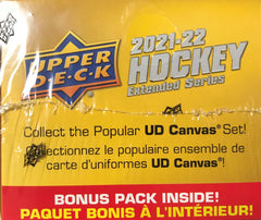  2021 2022 Upper Deck Hockey EXTENDED Series Factory Sealed  Unopened Blaster Box of Packs Possible Young Guns Rookies and Jerseys :  Collectibles & Fine Art
