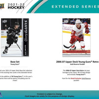 2021 2022 Upper Deck Hockey EXTENDED Series Blaster Box of Packs with Possible Akira Schmid Young Guns PLUS