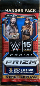 2022 WWE Panini PRIZM Factory Sealed HANGER PACK with EXCLUSIVE Red White and Blue Prizms