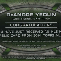 DeAndre Yedlin 2014 Topps MLS Soccer Relic Jersey Mint Card #KIT-DY