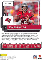 Tom Brady 2022 Panini Donruss Series Mint Card #255 picturing him in his Red Tampa Bay Buccaneers Jersey.

