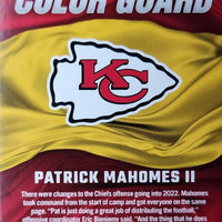 Patrick Mahomes 2022 Panini Zenith Color Guard Series Mint Insert Card #CG-2 Featuring an Authentic White Jersey Swatch