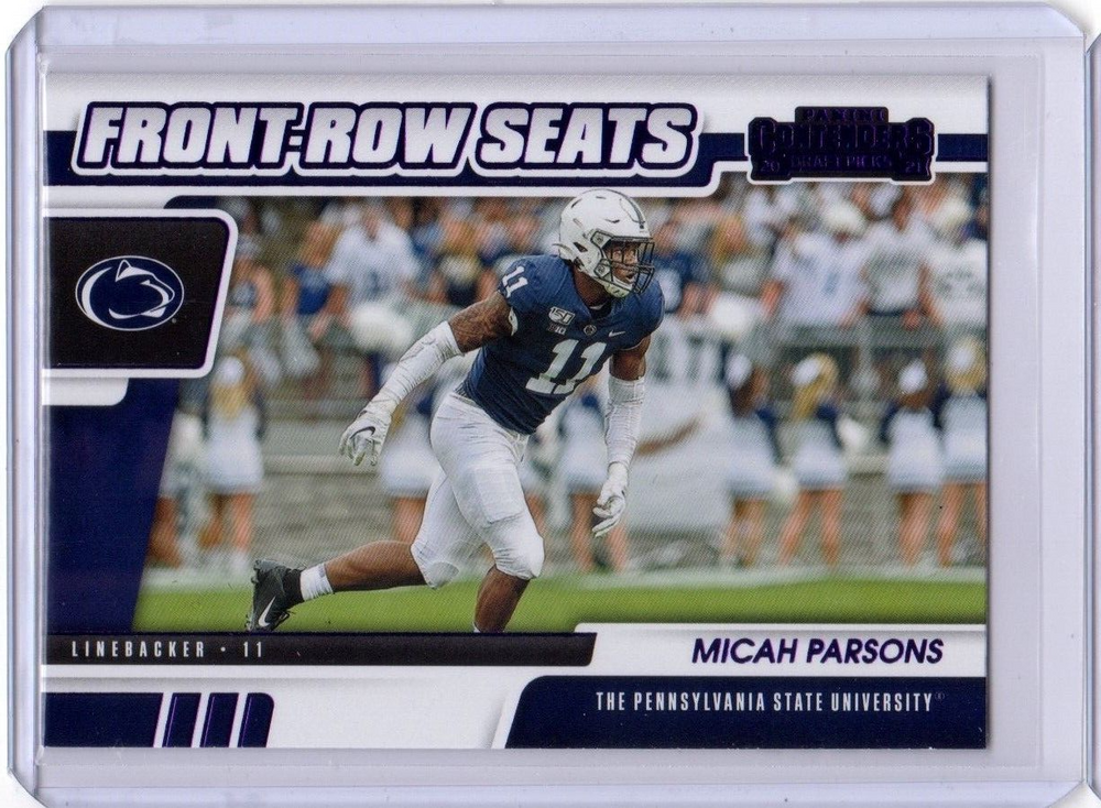 Micah Parsons 2021 Panini Contenders Draft Picks Front Row Seats PURPLE Series Mint ROOKIE Card #3