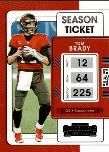 : Football NFL 2020 Panini Contenders Season Ticket #12 Tom Brady  NM Near Mint Buccaneers : Collectibles & Fine Art