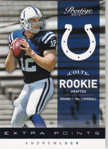 Andrew Luck 2012 Prestige Extra Points Blue Series Mint Rookie Card #229