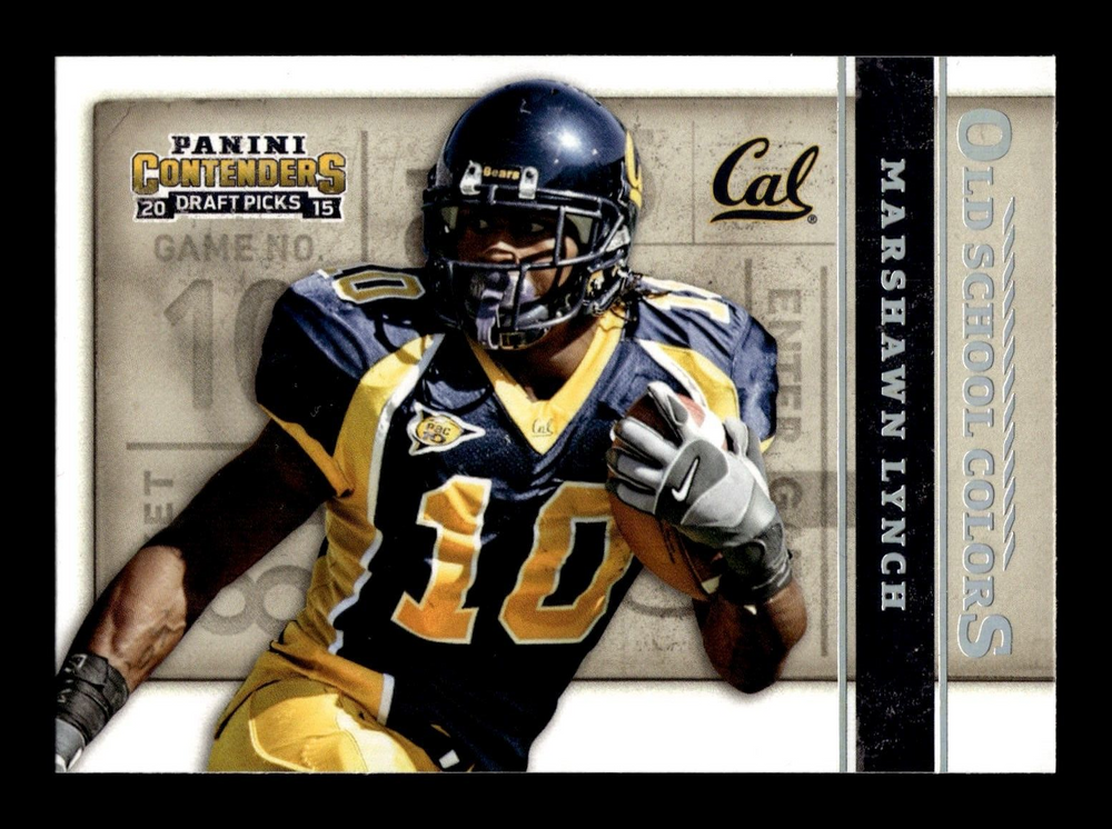 Marshawn Lynch 2015 Panini Contenders Draft Picks Old School Colors Series Mint Card #36