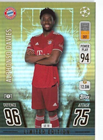 Alphonso Davies 2021 2022 Topps Match Attax Limited Edition Gold Series Mint Card #LE18
