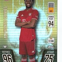 Alphonso Davies 2021 2022 Topps Match Attax Limited Edition Gold Series Mint Card #LE18