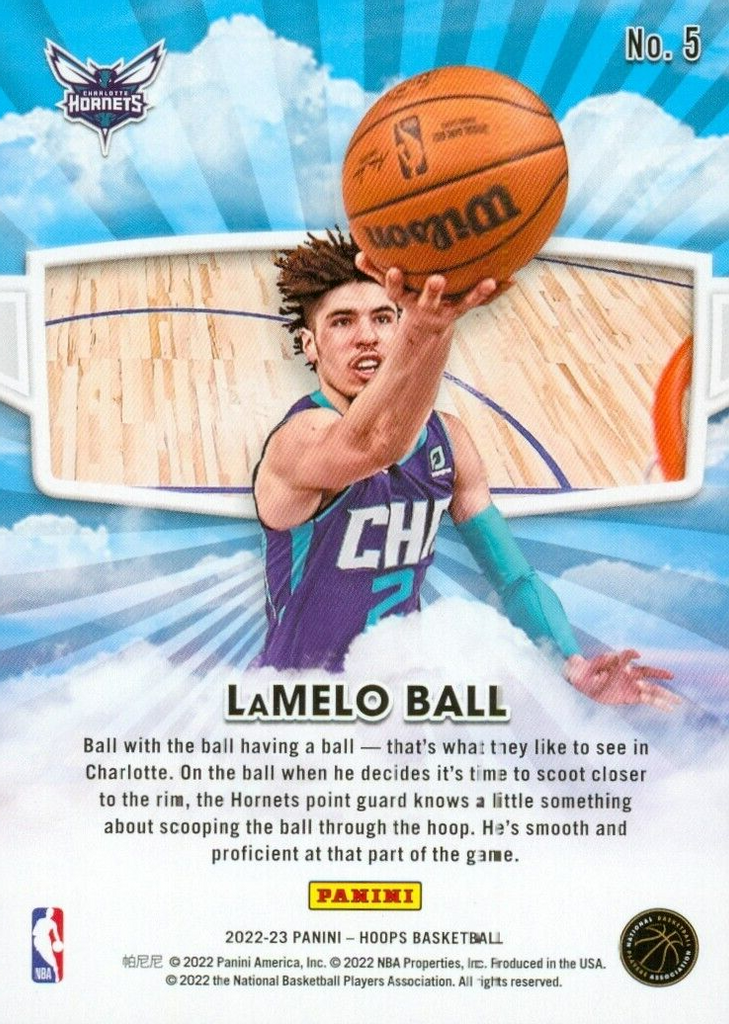 LaMelo Ball 2022 2023 Panini Hoops Blue Parallel Series Mint Card