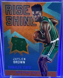 Jaylen Brown 2016 2017 Panini Hoops Rise N Shine Memorabilia Player Worn ROOKIE Jersey #3