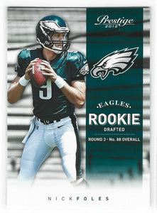 Nick Foles 2012 Prestige Series Mint ROOKIE Card #232