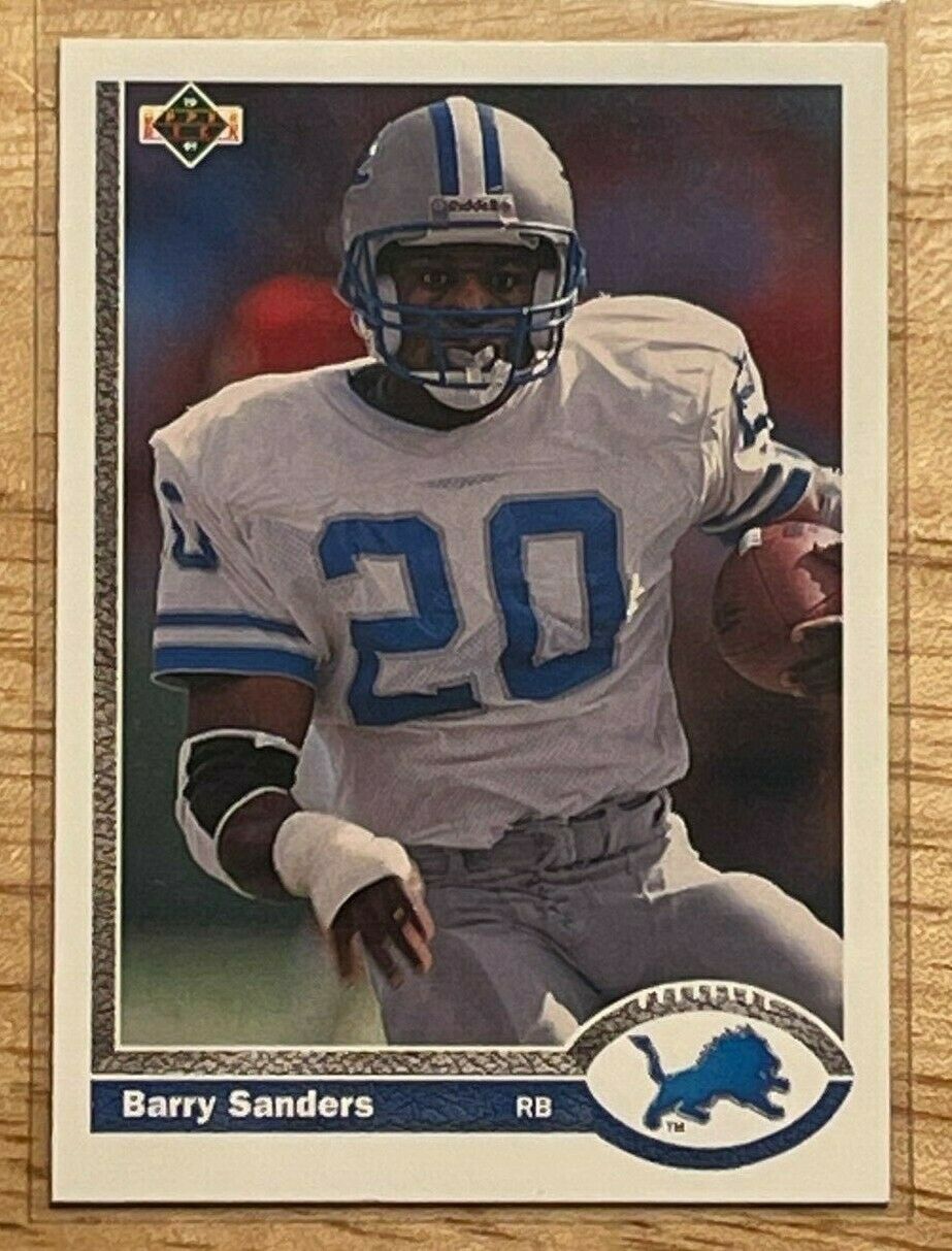 Barry Sanders 1991 Upper Deck Series Mint Card #444