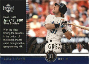 Mike Piazza 2001 Upper Deck Greatest Hits Series Mint Card  #GH4