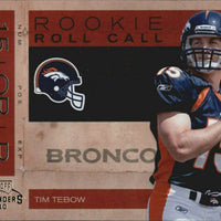 Tim Tebow 2010 Playoff Contenders Rookie Roll Call Mint ROOKIE Card #2