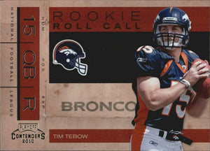 Tim Tebow 2010 Playoff Contenders Rookie Roll Call Mint ROOKIE Card #2