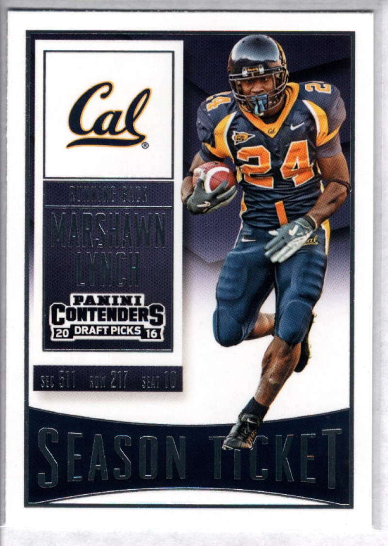 Marshawn Lynch 2016 Panini Contenders Draft Picks Season Ticket Series Mint Card #71