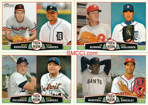 2013 Topps Heritage Baseball "Then and Now"  Insert Set with Roberto Clemente, Sandy Koufax, Justin Verlander+