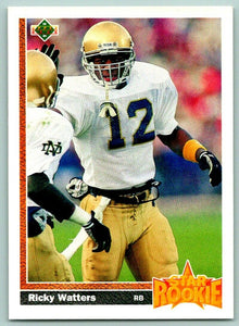 Ricky Watters 1991 Upper Deck Series Mint ROOKIE Card #9