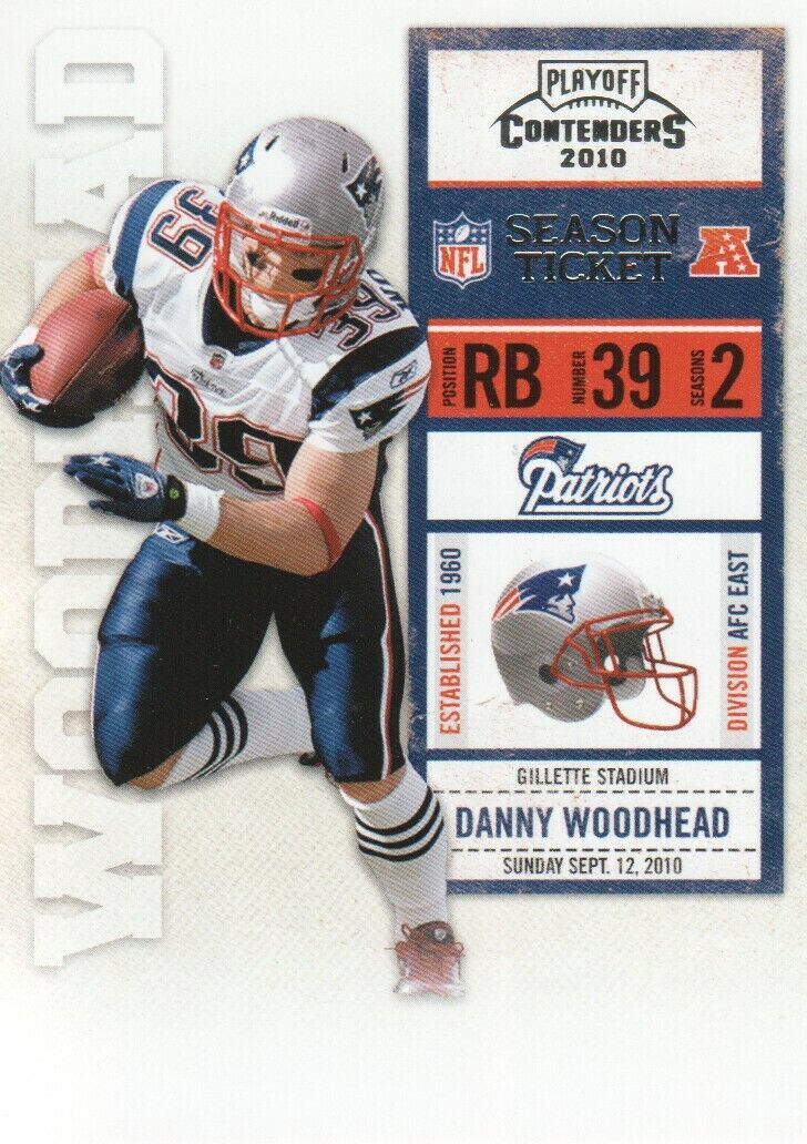 Danny Woodhead 2010 Playoff Contenders Series Mint ROOKIE Card #56