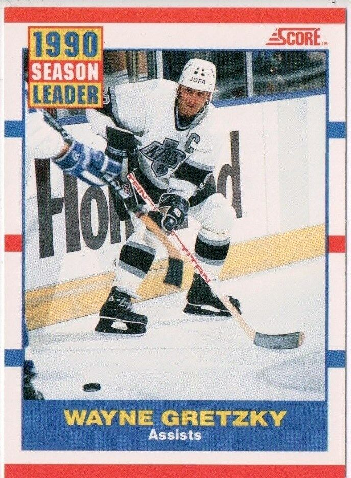 Wayne Gretzky 1990 1991 Score Season Leader Card #352