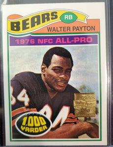 Walter Payton 2001 Topps Archives 1977 Reprint Mint Card #360