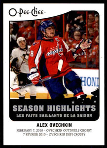 Alexander Ovechkin 2010 2011 O-Pee-Chee Season Highlights Card #SH-2