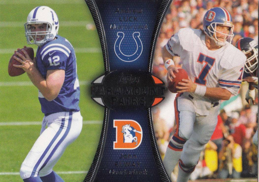John Elway 2012 Topps Paramount Pairs Series Mint Card  #PA-LE  W/Andrew Luck