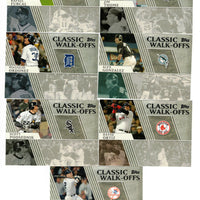 2012 Topps Classic Walk-Offs Complete Mint Insert Set with Derek Jeter, Mickey Mantle, Johnny Bench plus