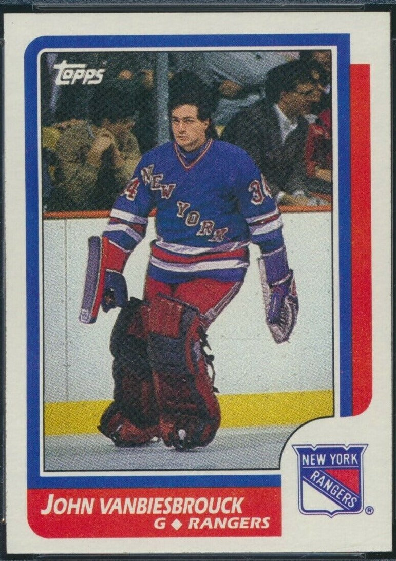 John Vanbiesbrouck 1986 1987 Topps ROOKIE Card #9