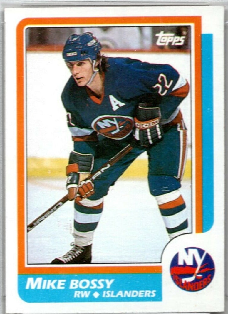 Mike Bossy 1986 1987 Topps Card #90